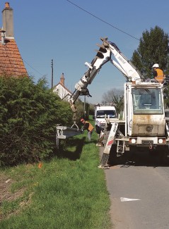 Herry - Chantier de sécurisation des réseaux aériens